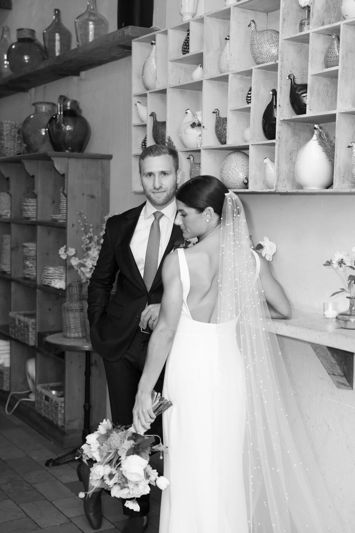 Bride and Groom Portrait by Lisa Blanche Photography