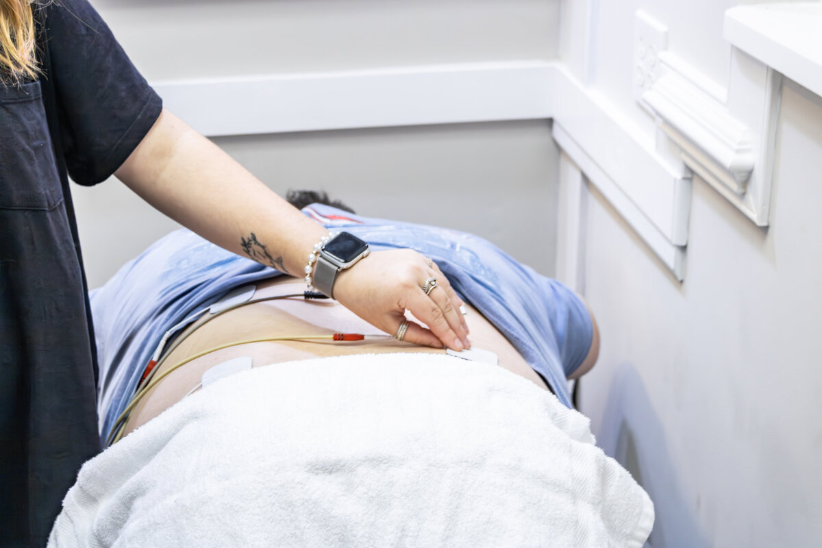 Devynn working on a patient