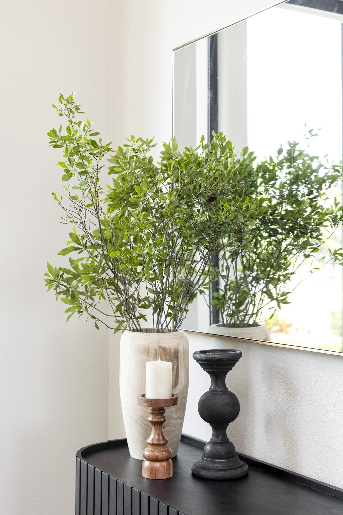 dewine design orlando interior designer windermere full home renovation green plant on black table