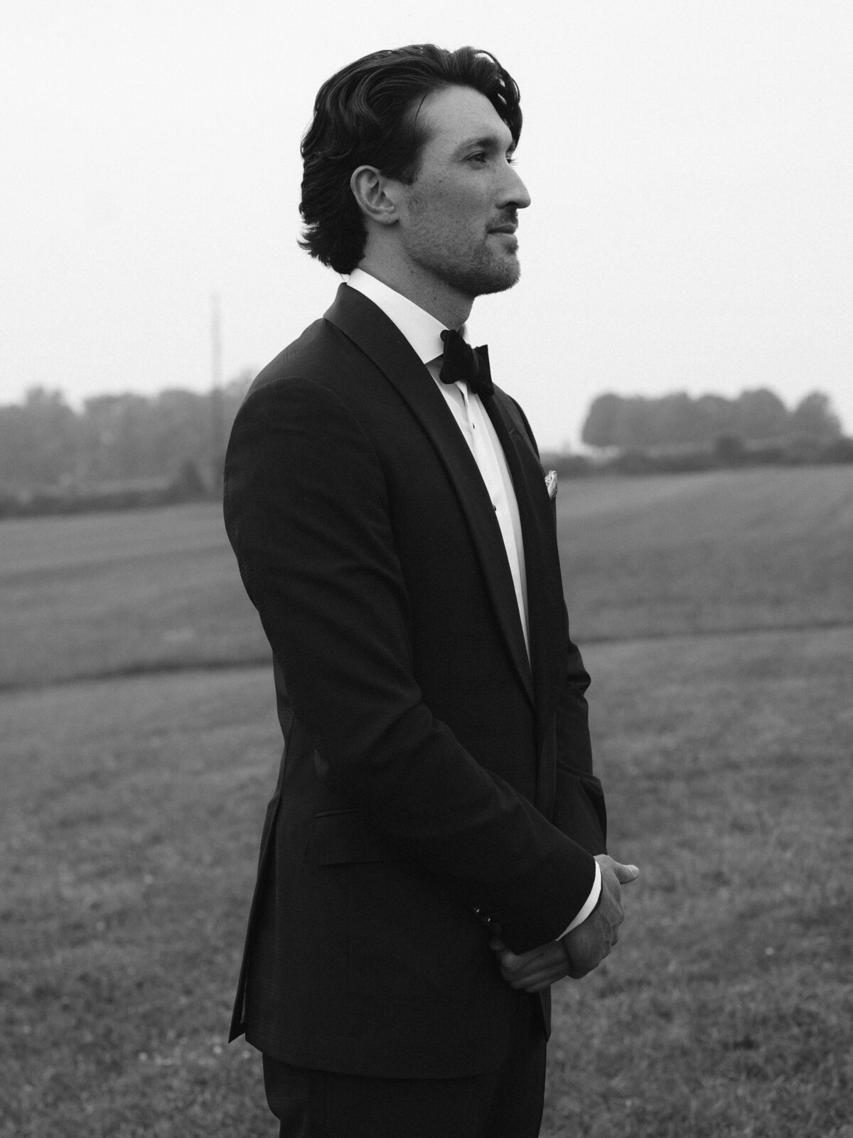 Artistic film photography capturing editorial elegance at Connecticut luxury destination wedding. Lauren Alatriste's fashion forward approach creates timeless wedding imagery that balances sophisticated composition with authentic emotional storytelling.