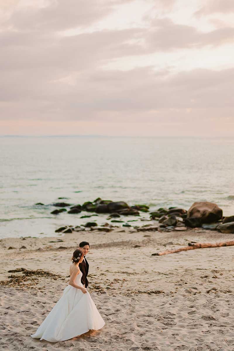 Harkness state park beach wedding photos