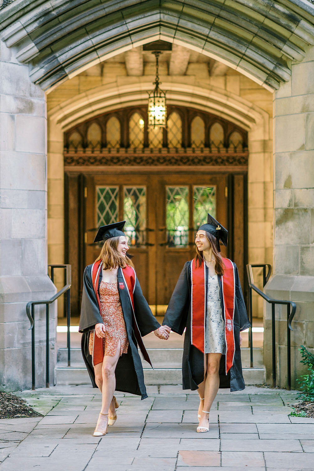 Best friends graduation photoshoot at the University of Chicago