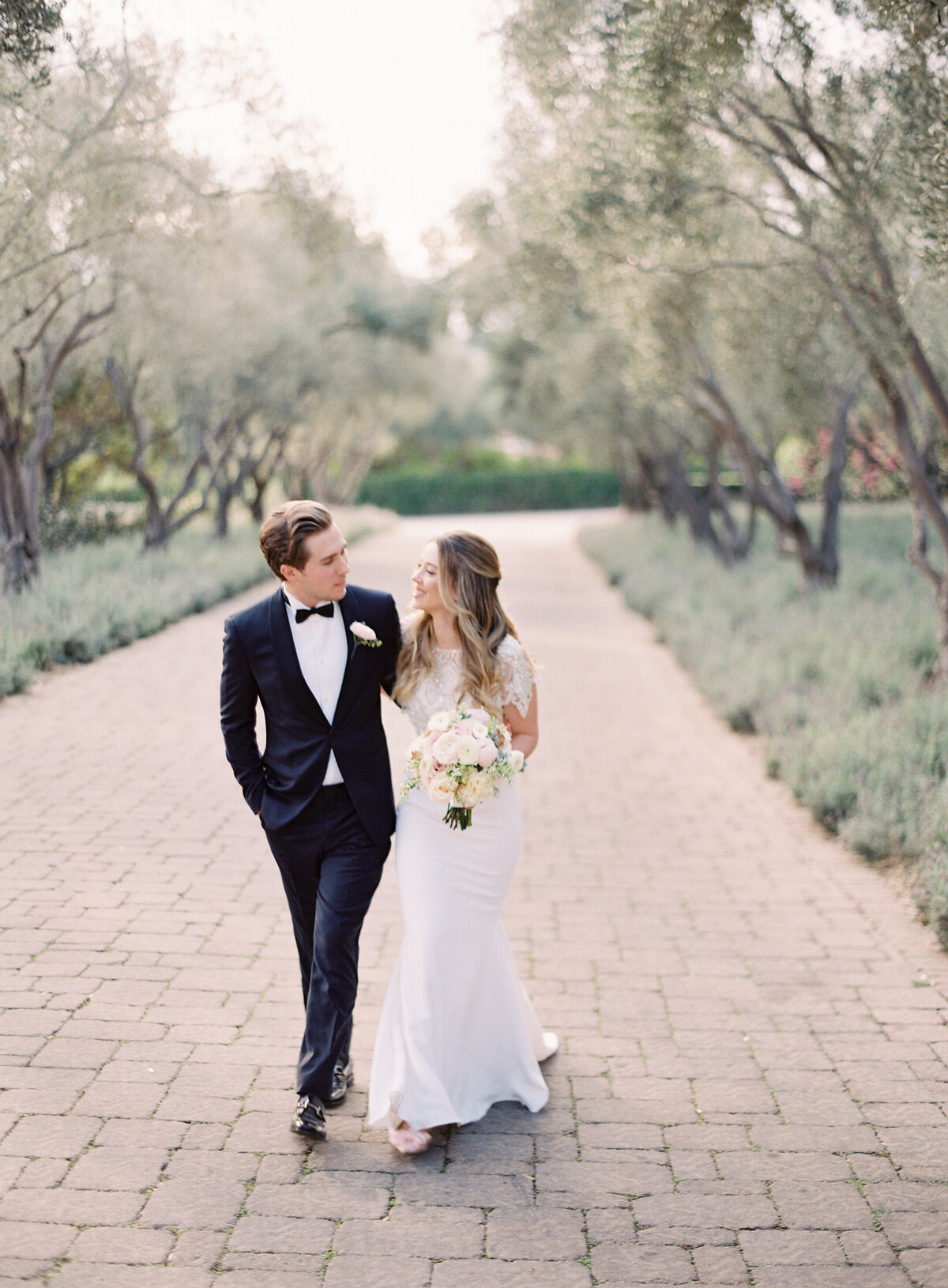 Potrait session at the iconic  San Ysidro Ranch Lavander Fields by Santa Barbara Wedding Photographers Pinnel Photography