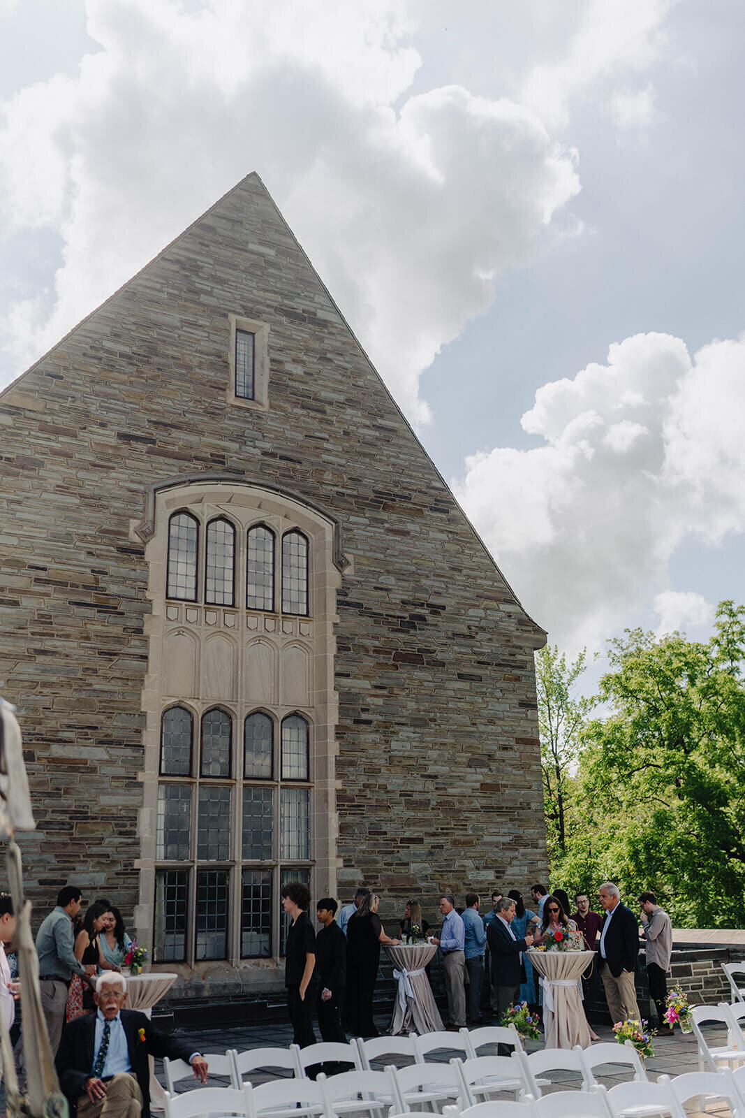wedding guests at Cornell University wedding