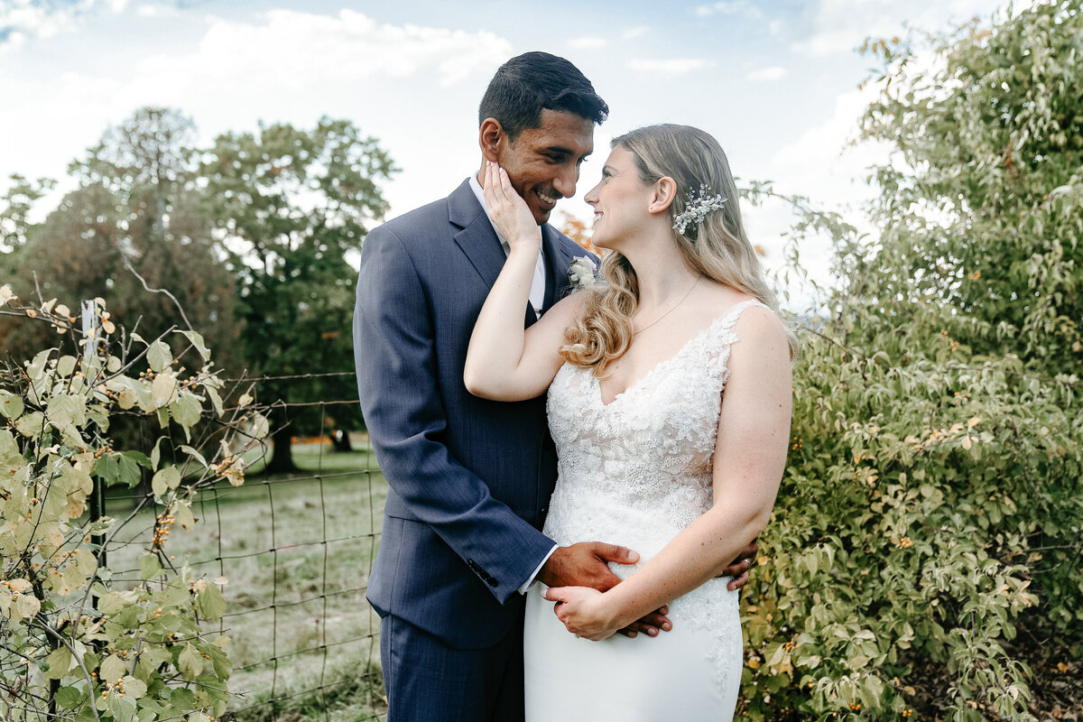 Eternal Love: A beautifully captured moment of the happy wedding couple, radiating joy and affection on their special day.