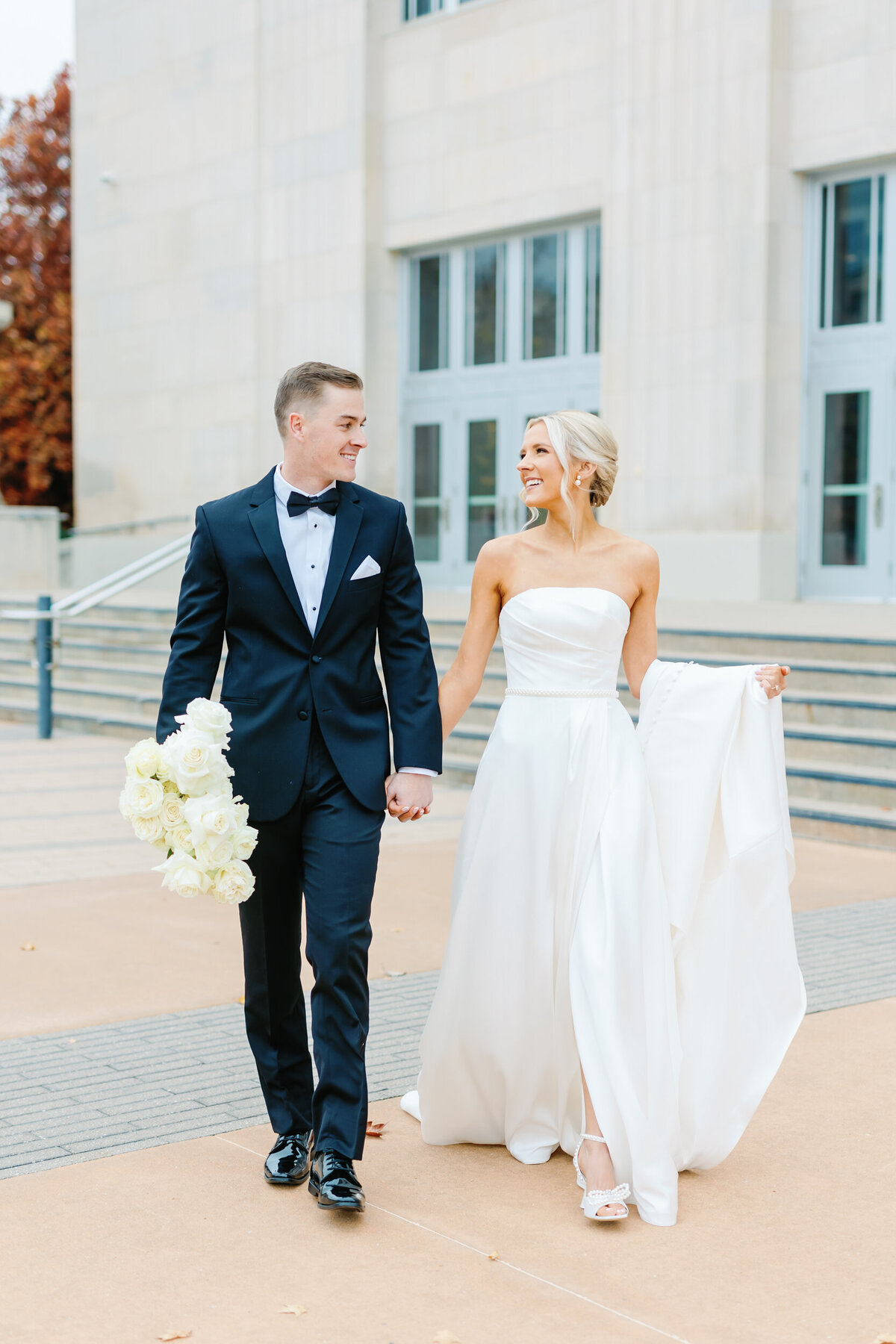 Black and White Wedding at Civic Center_ OKC-2