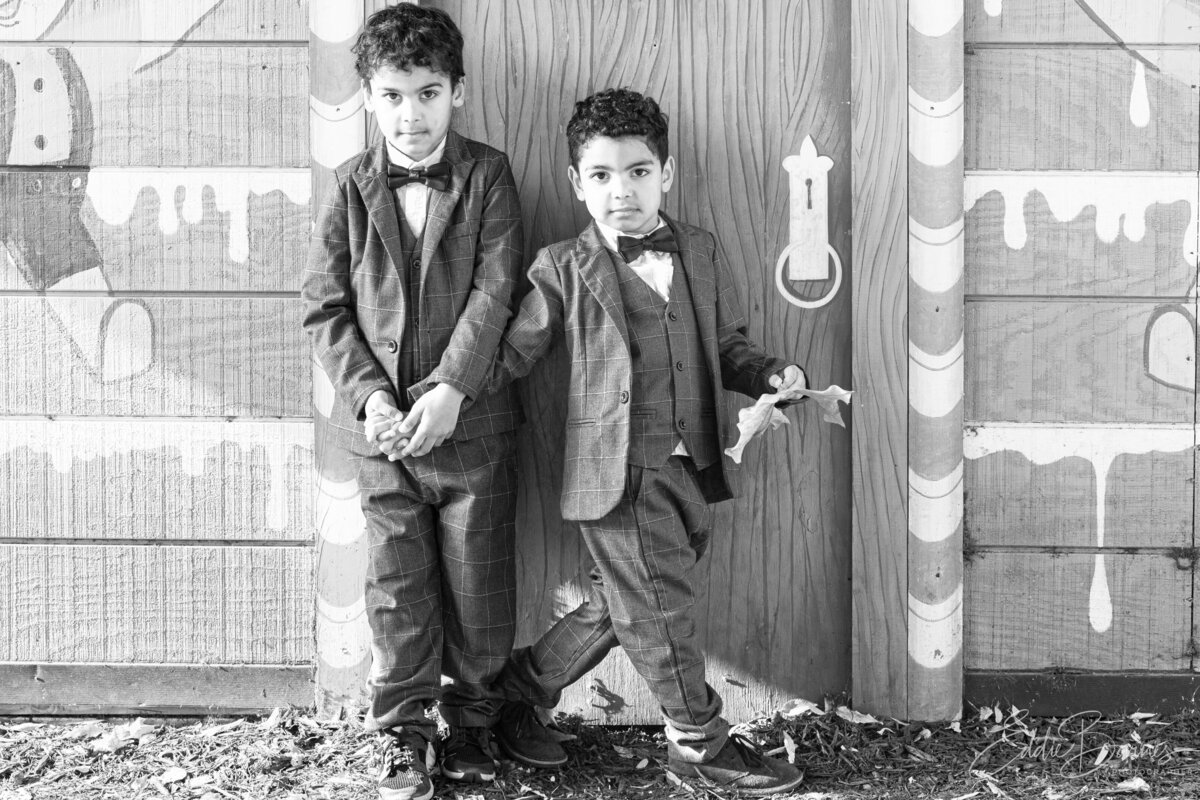 Two brothers in a family photo shoot in Greenville, SC