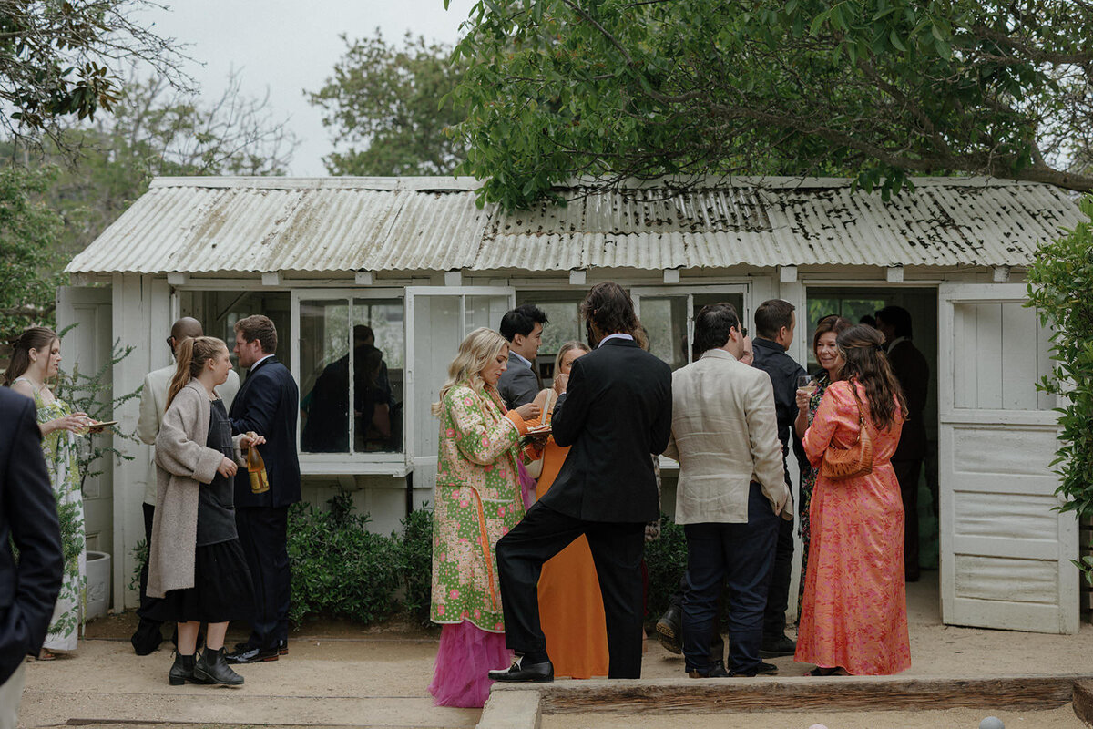 Retro motel chic wedding ceremony at Bodega Los Alamos - 81