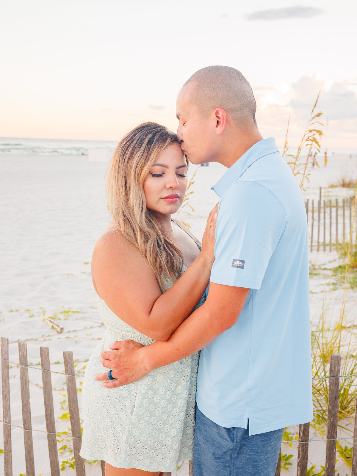kiss for couple celebrating anniversary