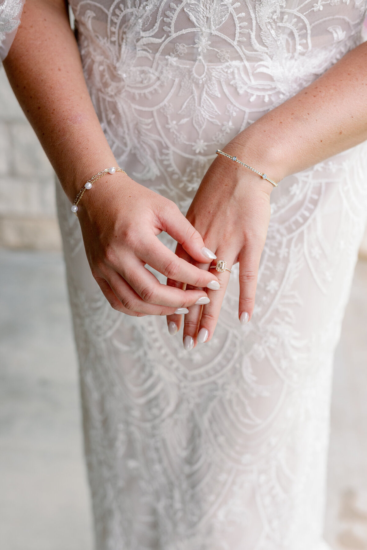 detailed photograph of a bride's accessories on her wedding day