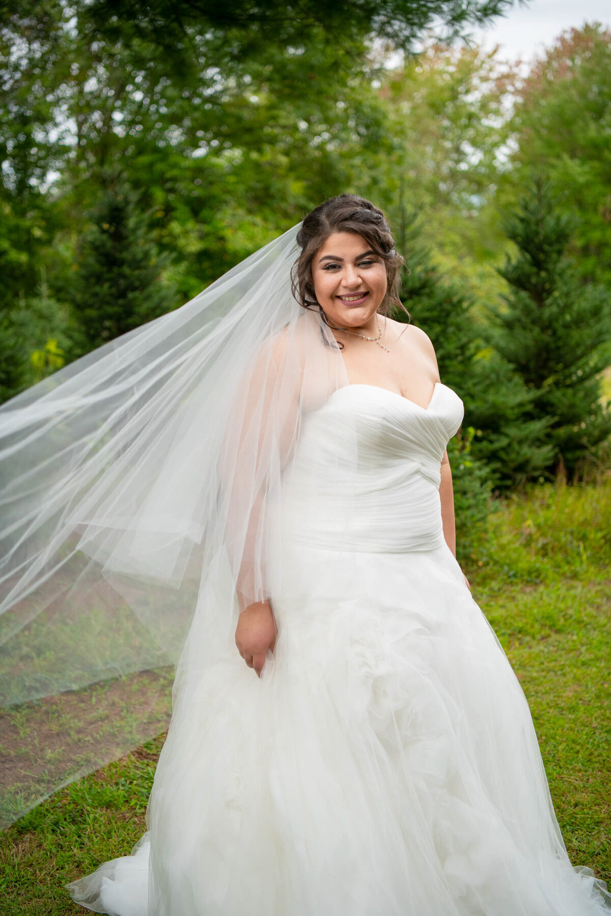 Bride at Arrowhead Acres Wedding