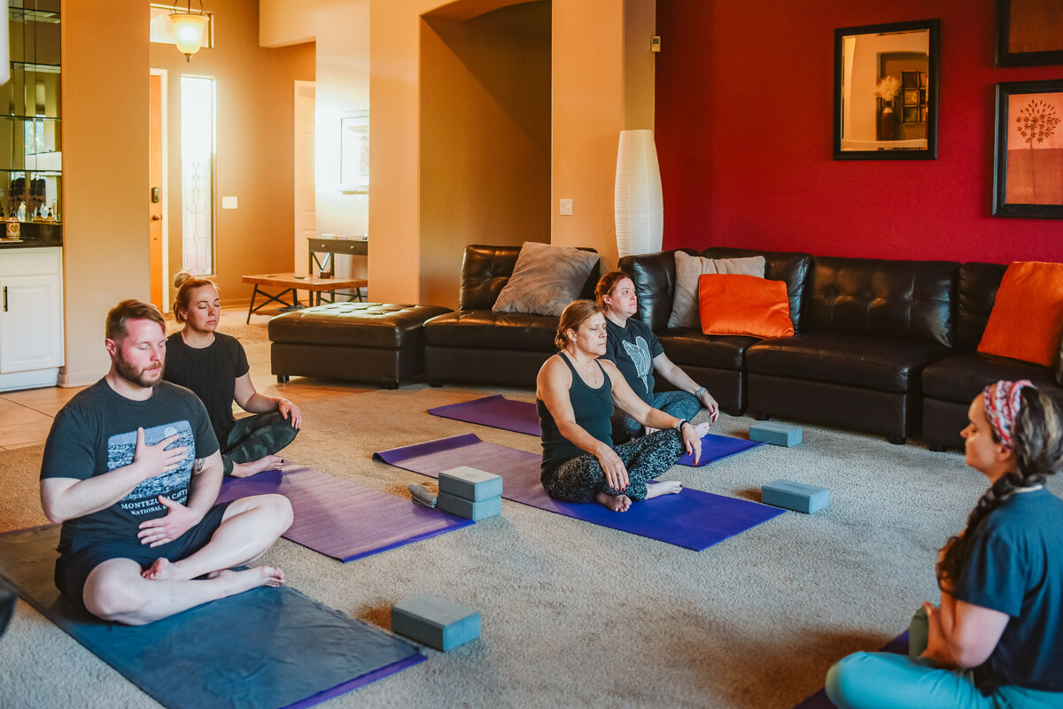 Seated yoga livingroom
