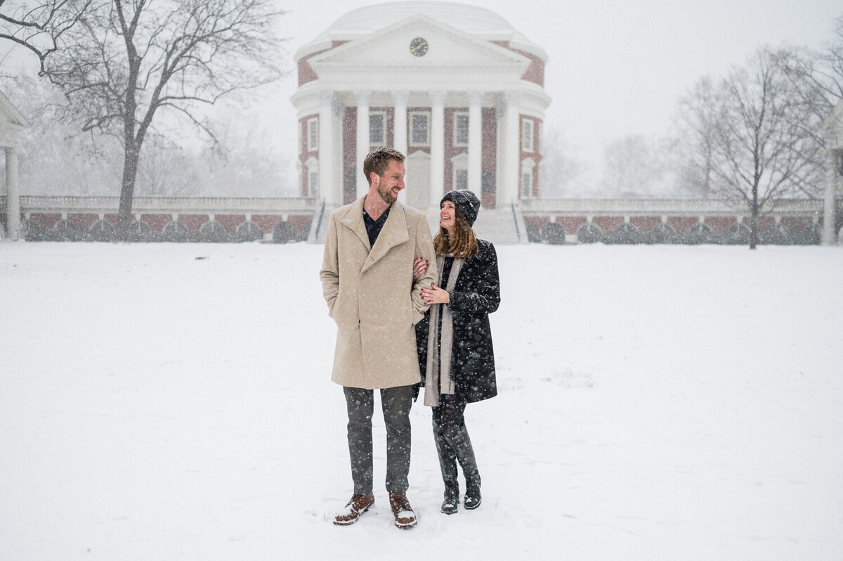 Snowy Charlottesville Engagement - Hunter and Sarah Photography-11