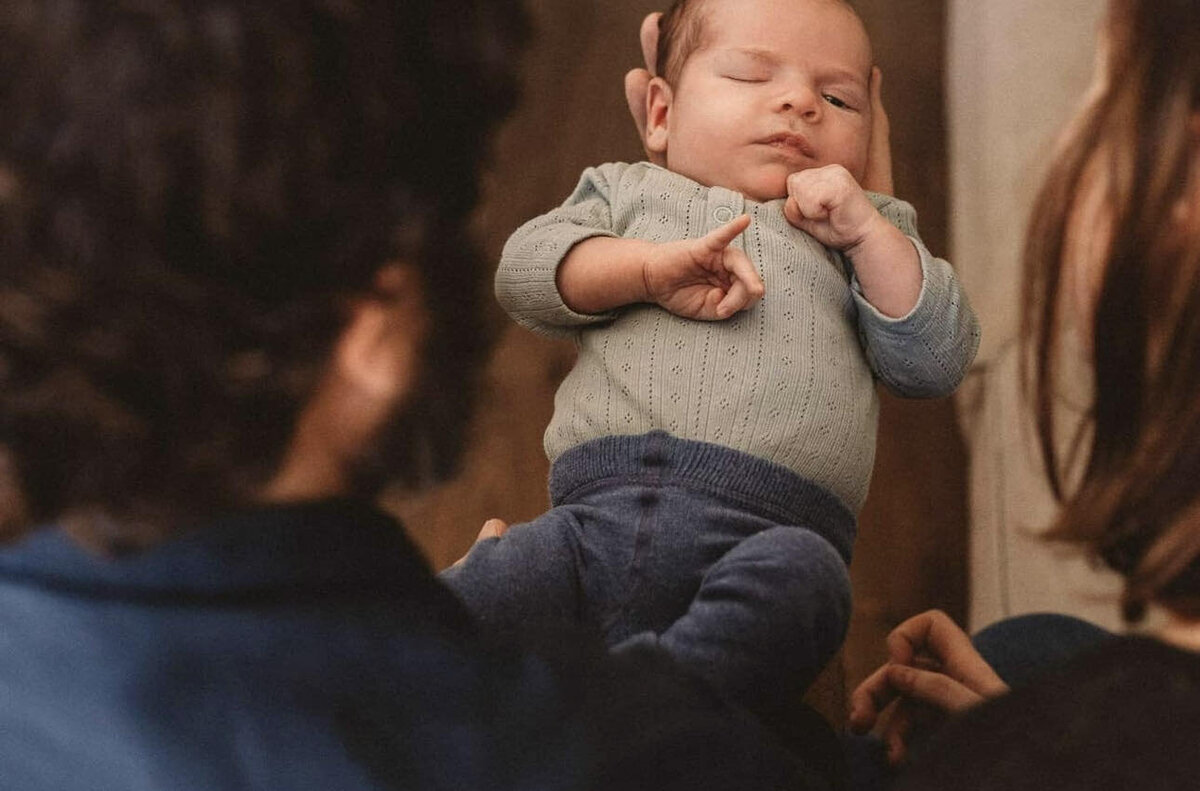 newborn boy with parents