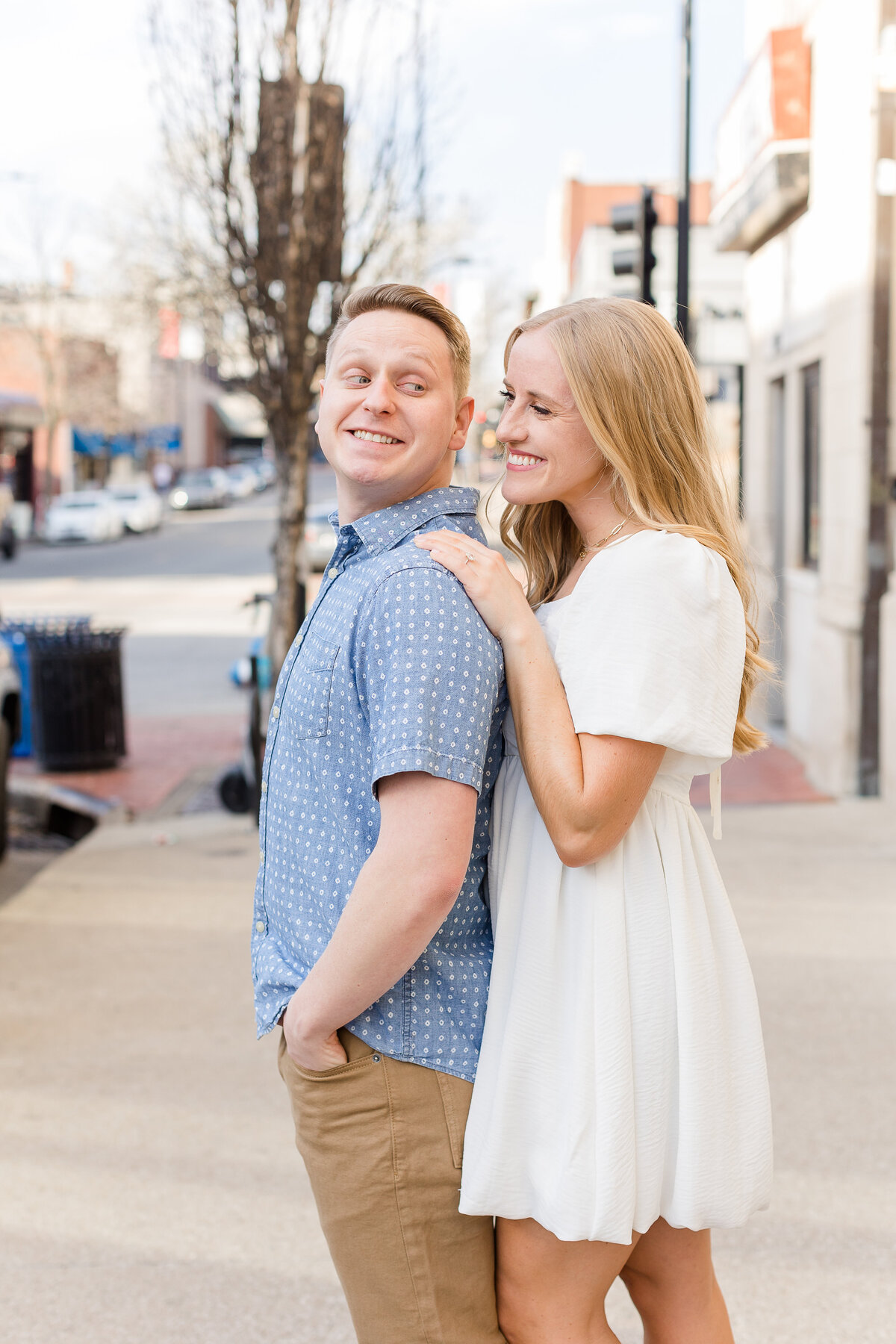 Downtown Columbia Missouri engagement photos