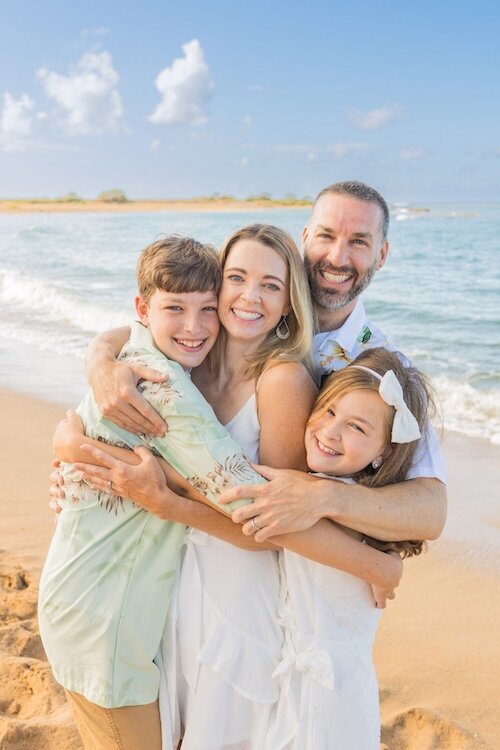 Maui Family photographers on the beach 