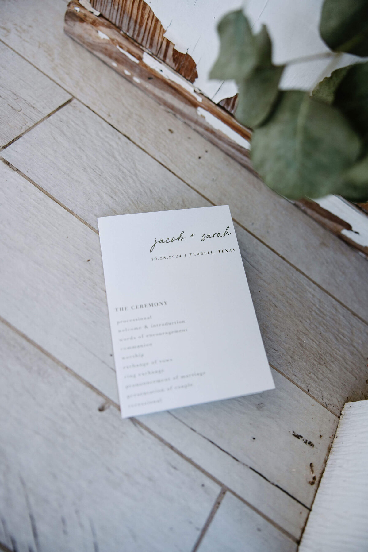 wedding day details