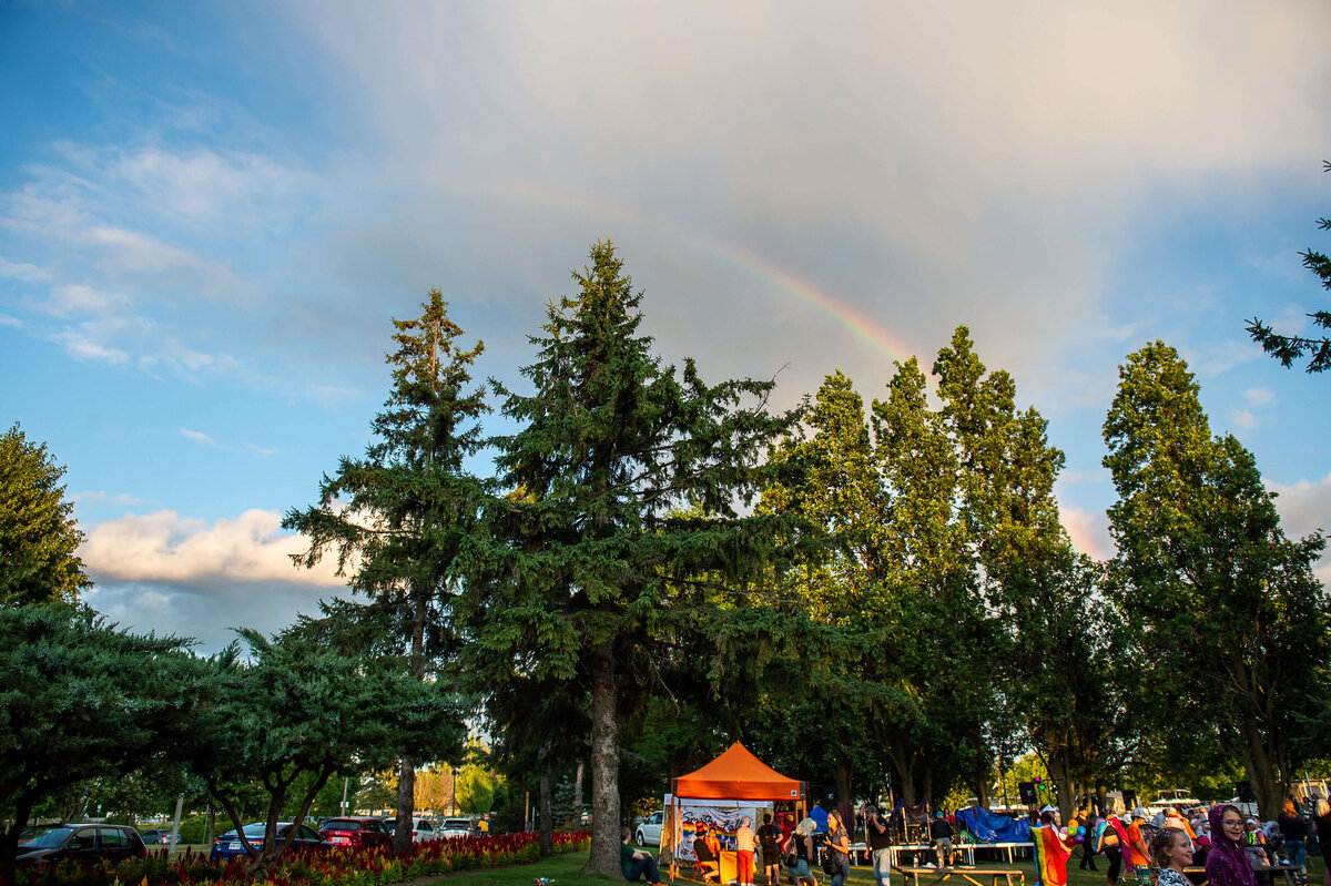 a rainbow over the Tweed Canopy Growth pride parade reception. Captured by Ottawa Event Photographer JEMMAN Photography COMMERCIAL