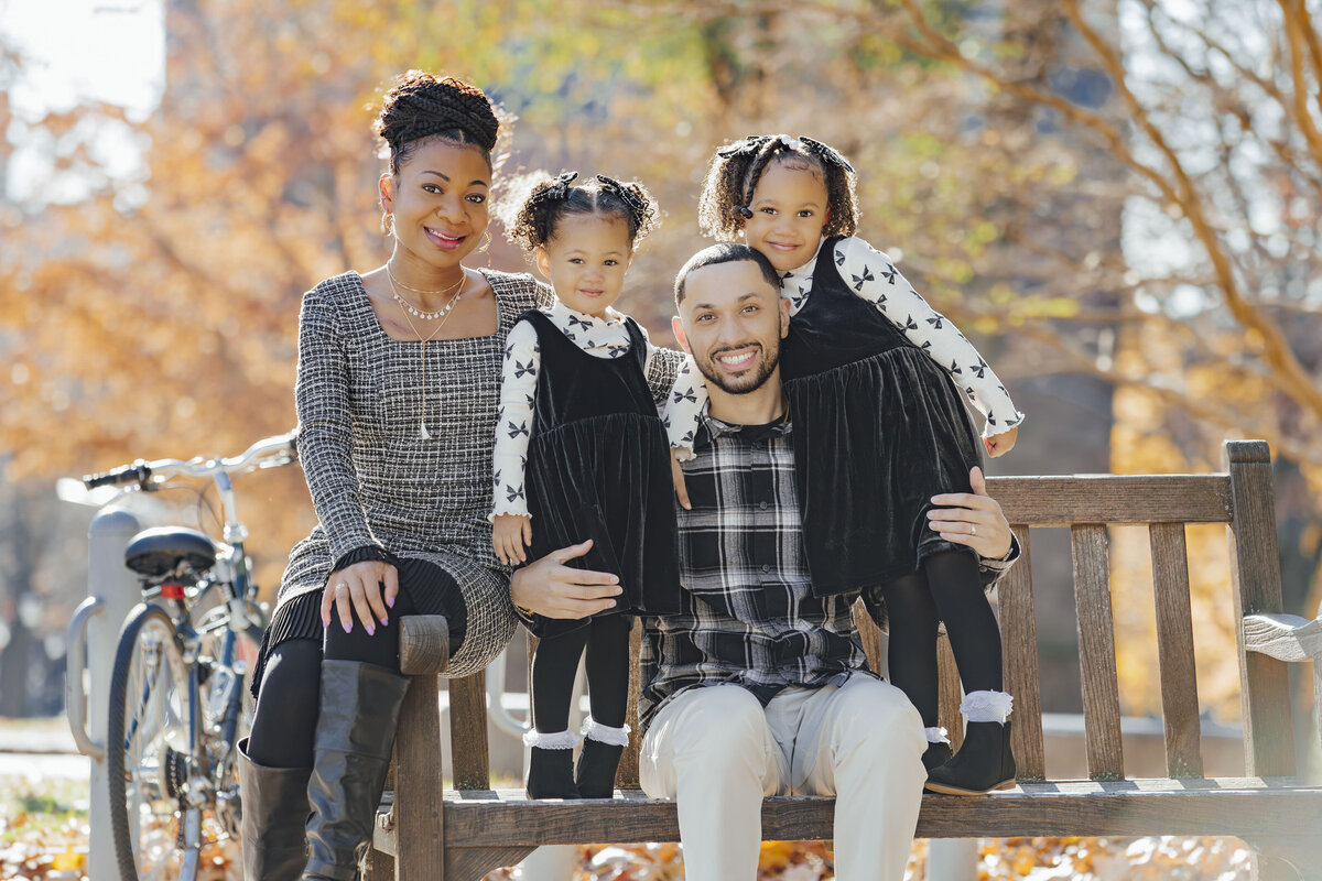 Family Photography | Family posing together on the Princeton University campus surrounded by historic architecture | Princeton, New Jersey
