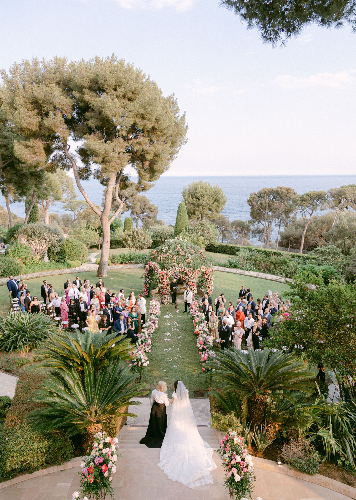 Elegant outdoor wedding ceremony exclusive destination