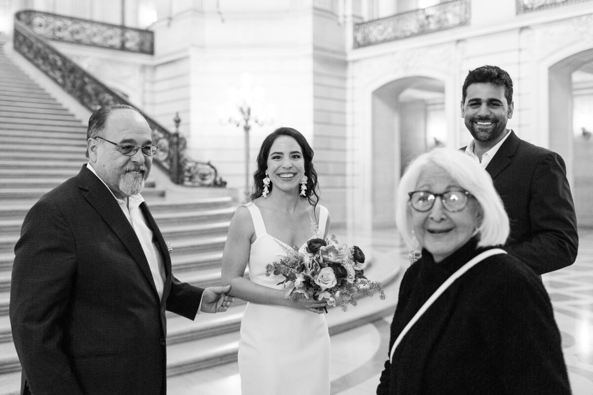 SF City Hall Wedding with Cutout Dress-2