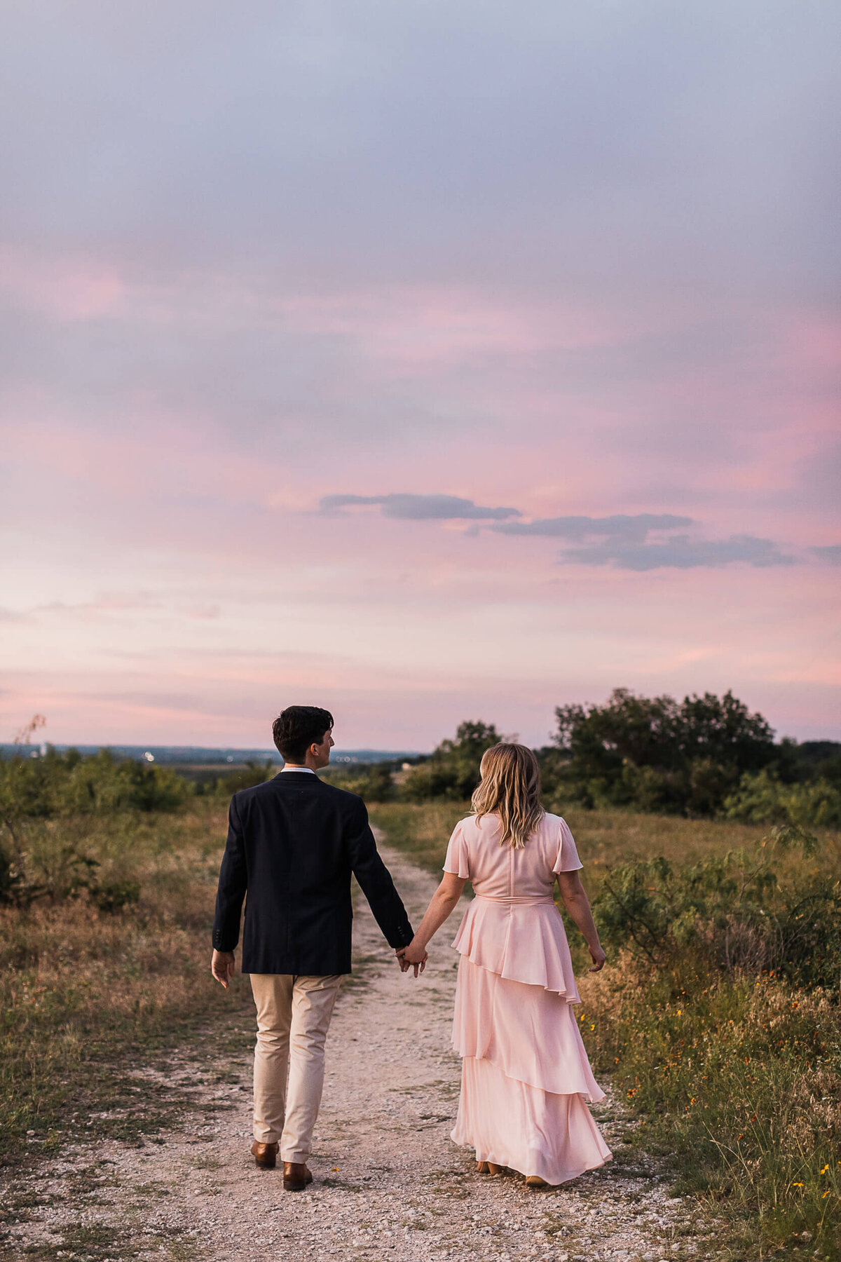 Sunset engagement photos in Dallas, TX