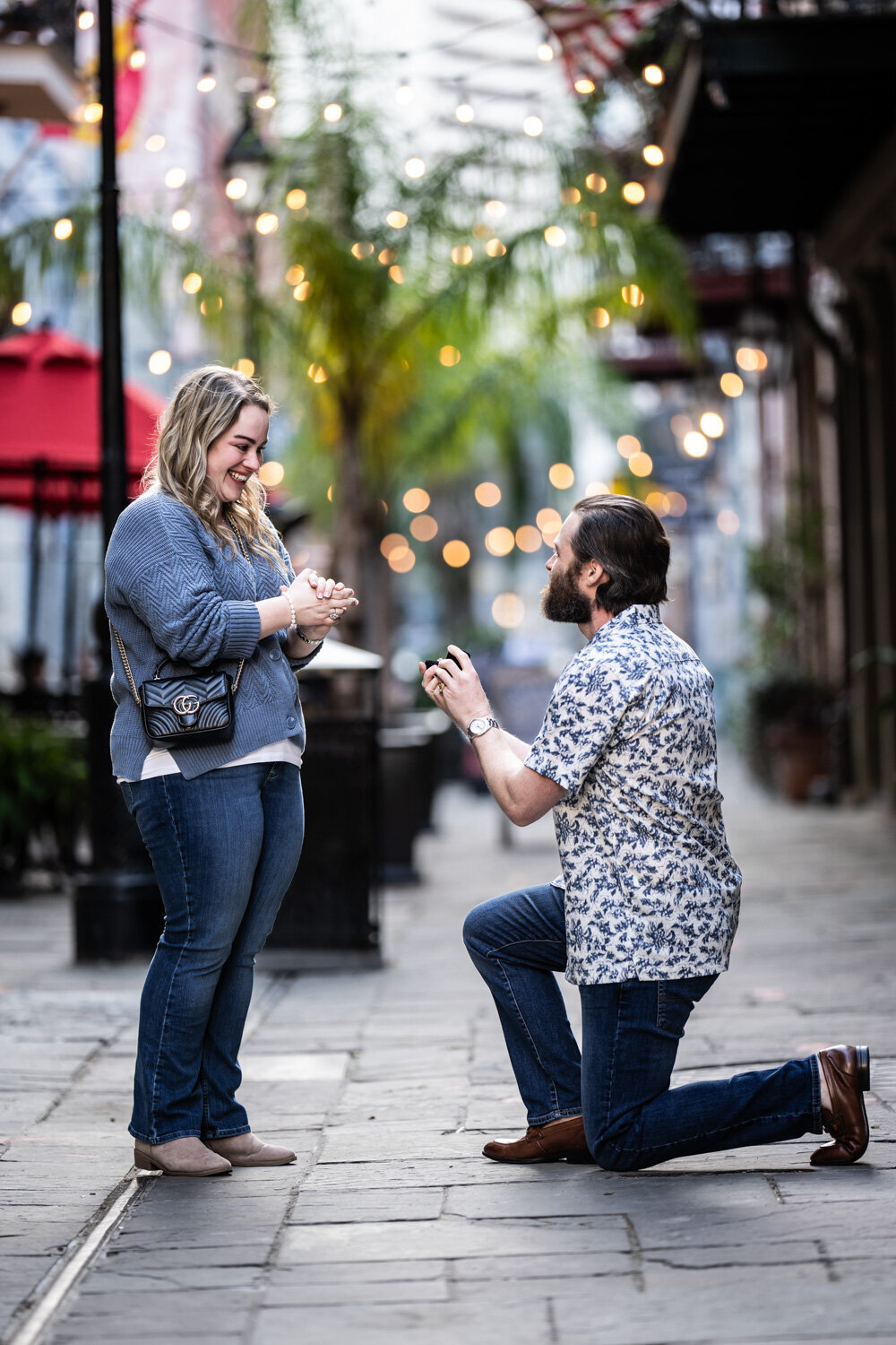 Marriage proposal in the French Quarter