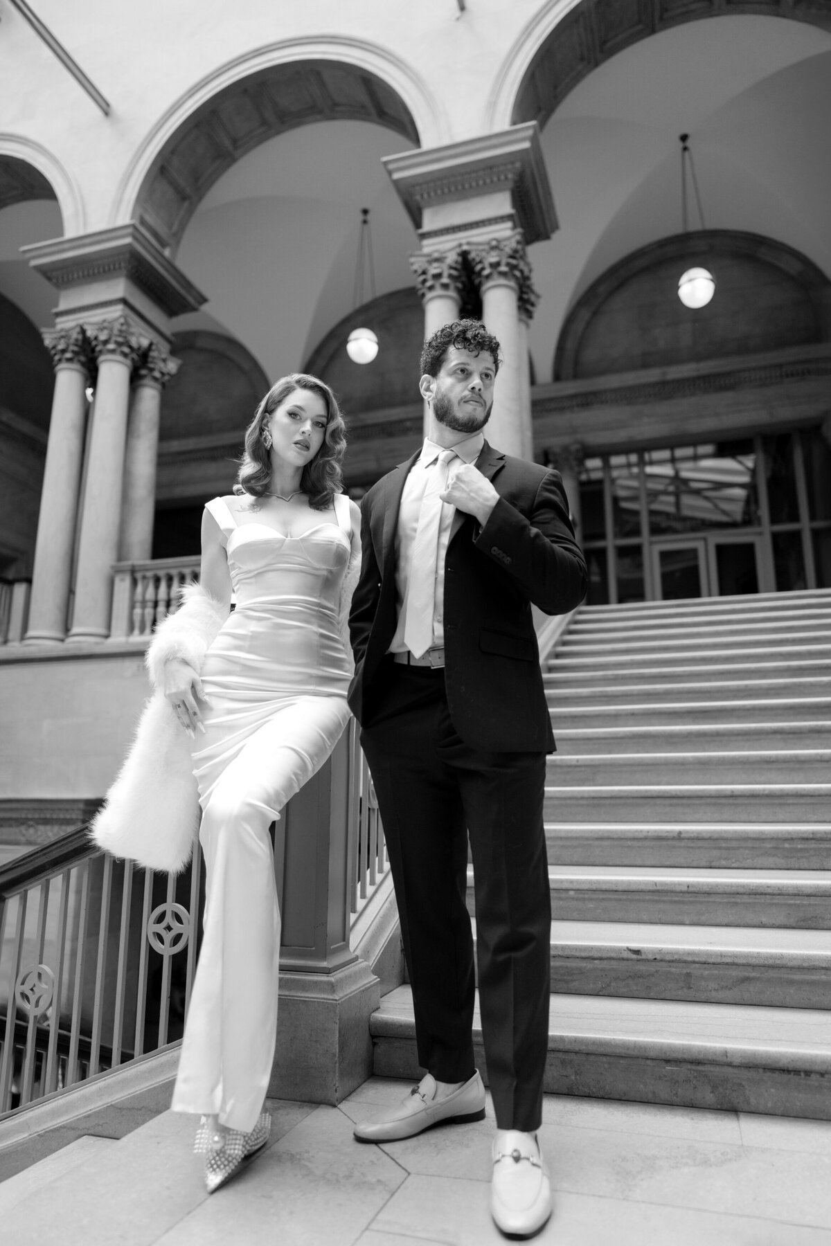 Berlez-Aspen-Avenue-Chicago-Wedding-Photographer-Glam-Atelier-Clair-De-Lune-Vintage-Bob-Mackie-Sheer-Beaded-Gown-Luxury-Engagement-Art-Institute-of-Chicago-South-Garden-70