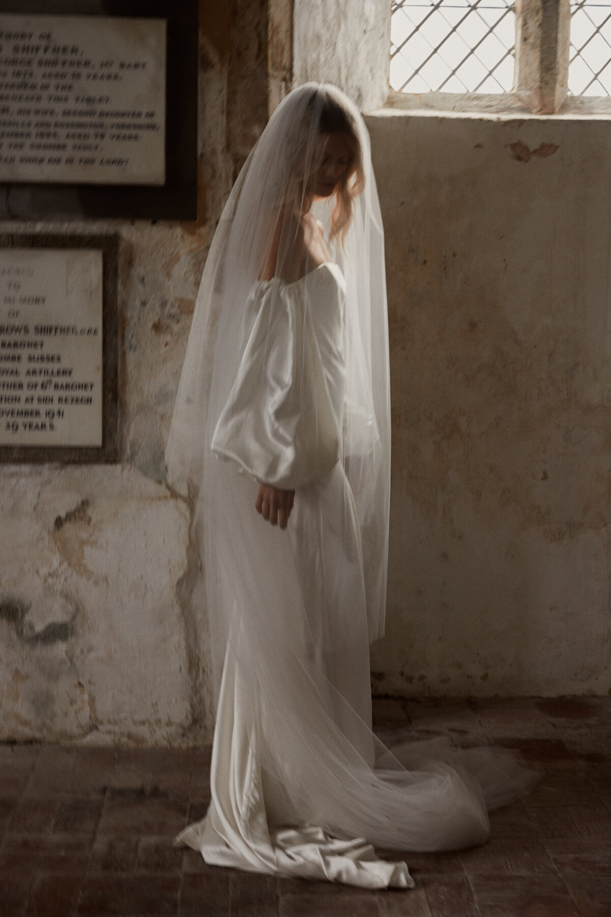 Ethical silk wedding dress with detachable sleeves made in Britain