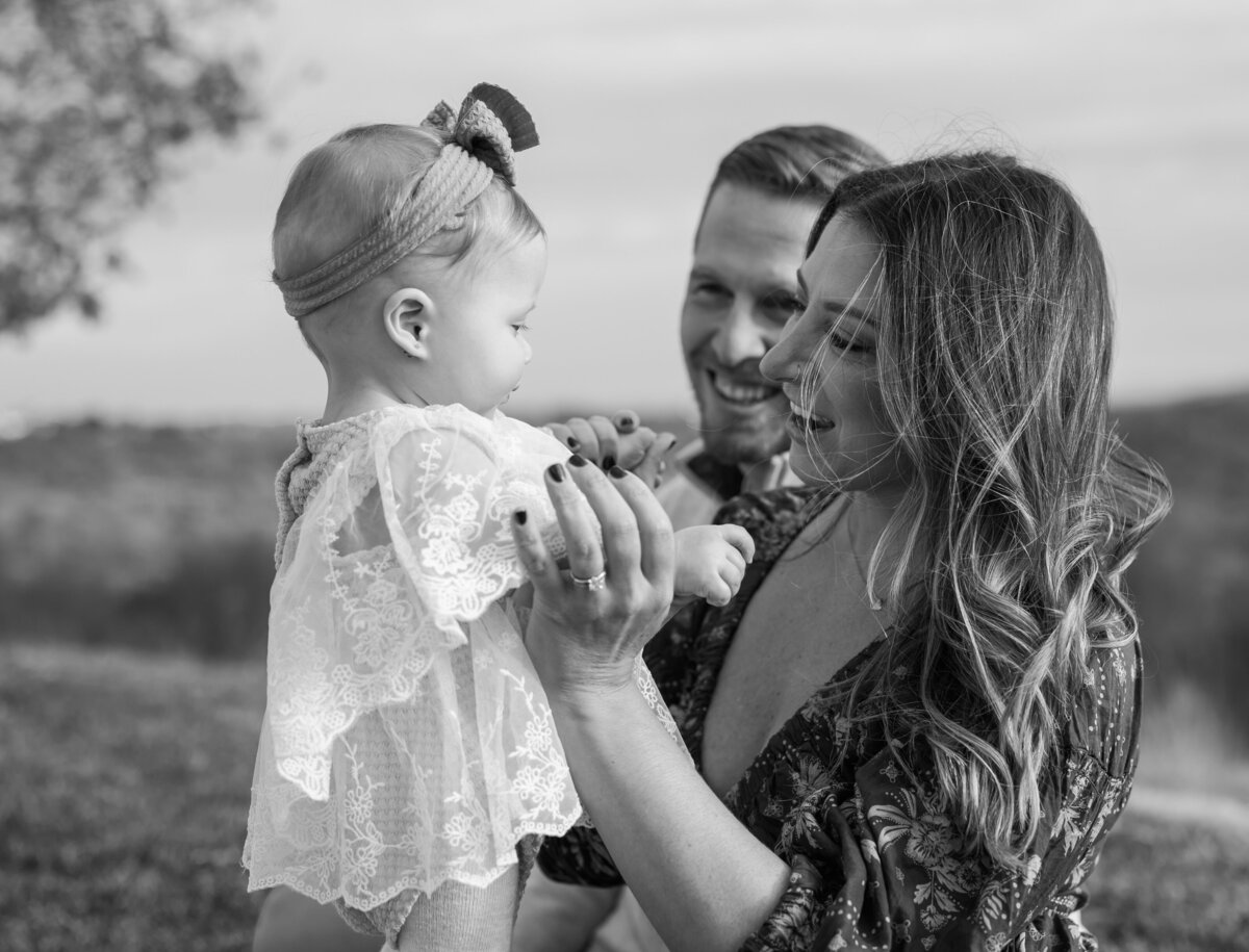mom dad and baby