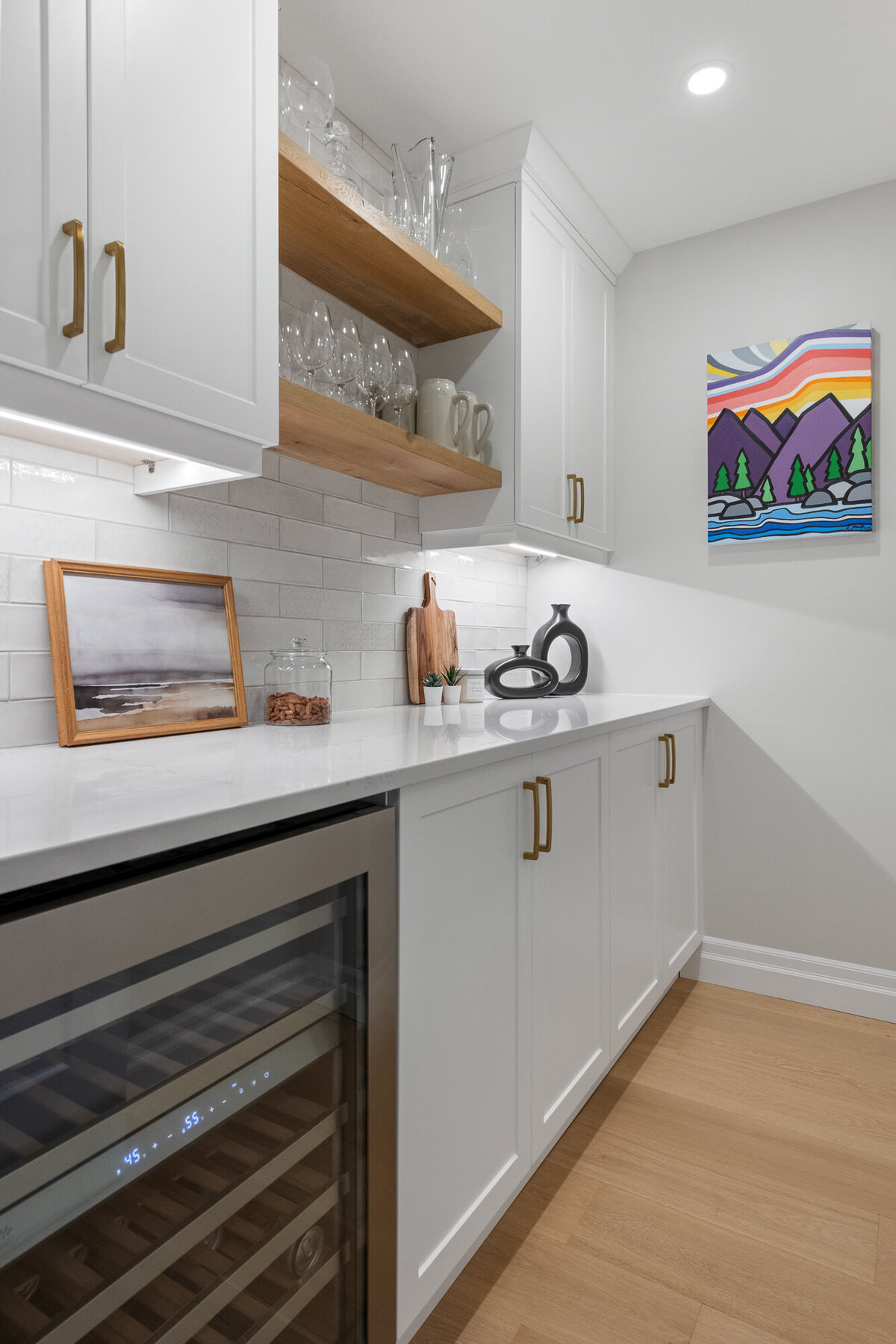 Final image of our ivory marble kitchen and interior design project.