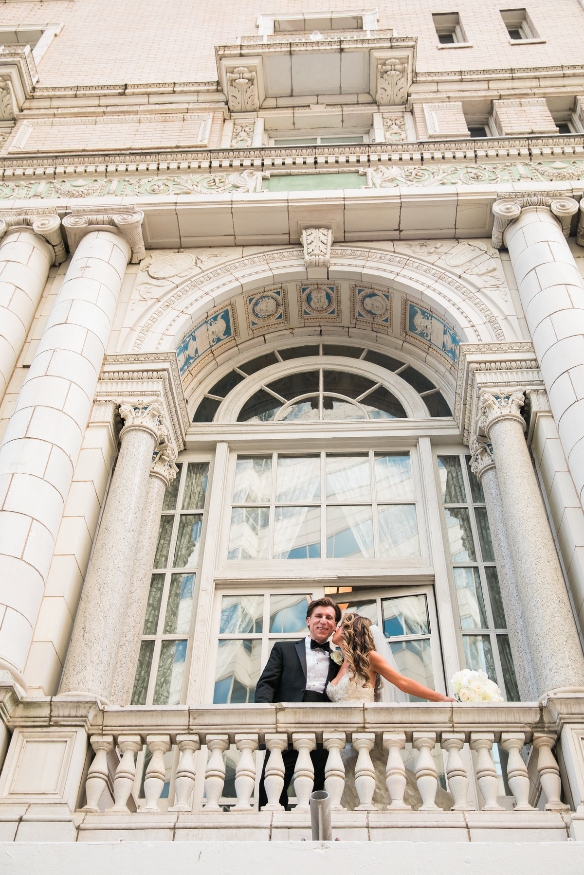 Bride and Groom at the Hermitage hotel in Nashville.