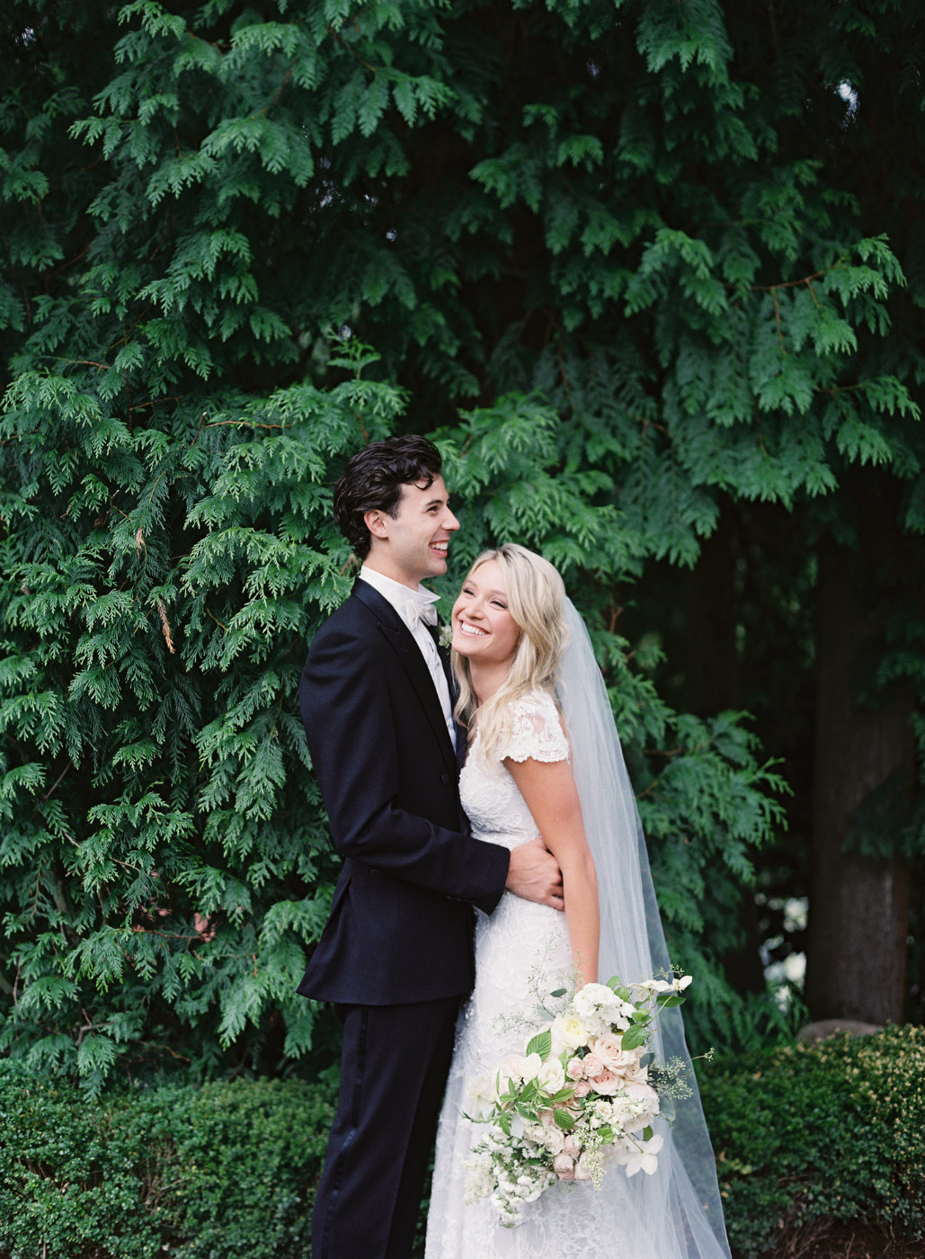 Seattle Bride and Groom romantic garden wedding designed by Flora Nova Design.
