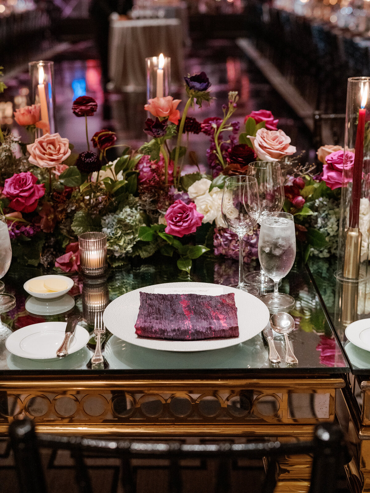 Langham Wedding with Moody Tones and Printed Floral Dance Floor_22
