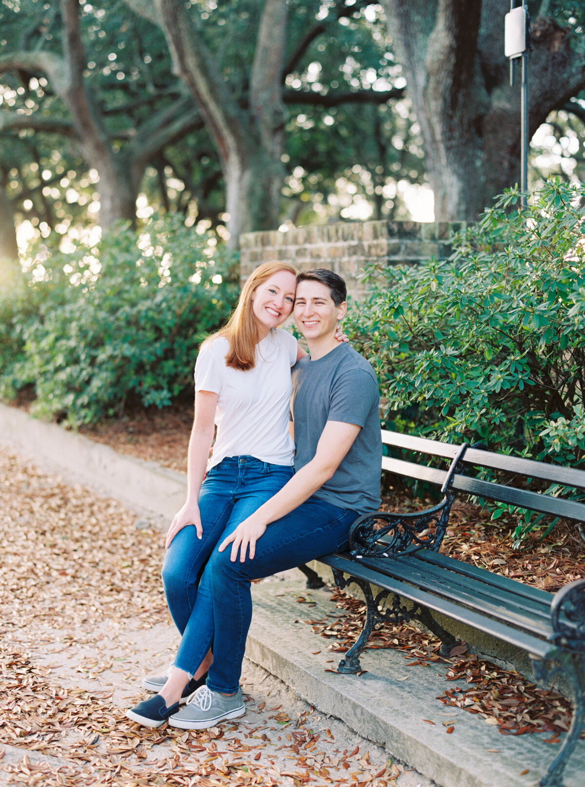 film_charleston_engagement_sunrise_white_point_gardens_battery_casual_outfits_kailee_dimeglio_photography-19