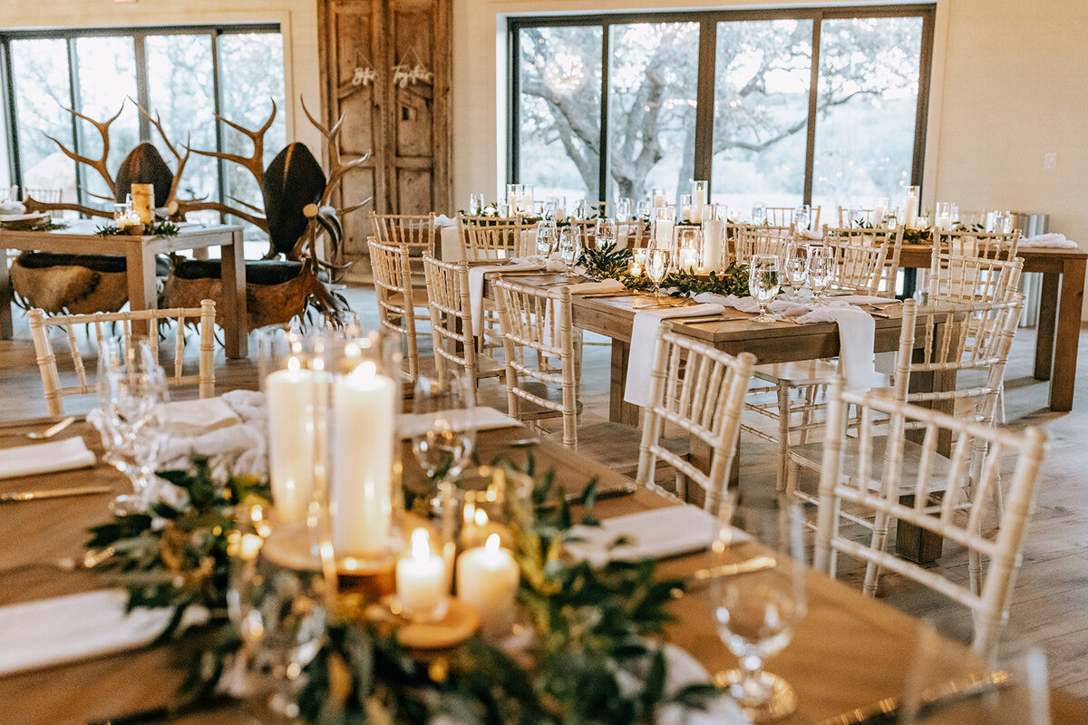 ranch venue wedding setup