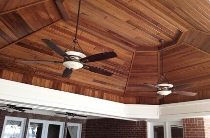 Backyard cabana with dual ceiling fans Jacksonville FL