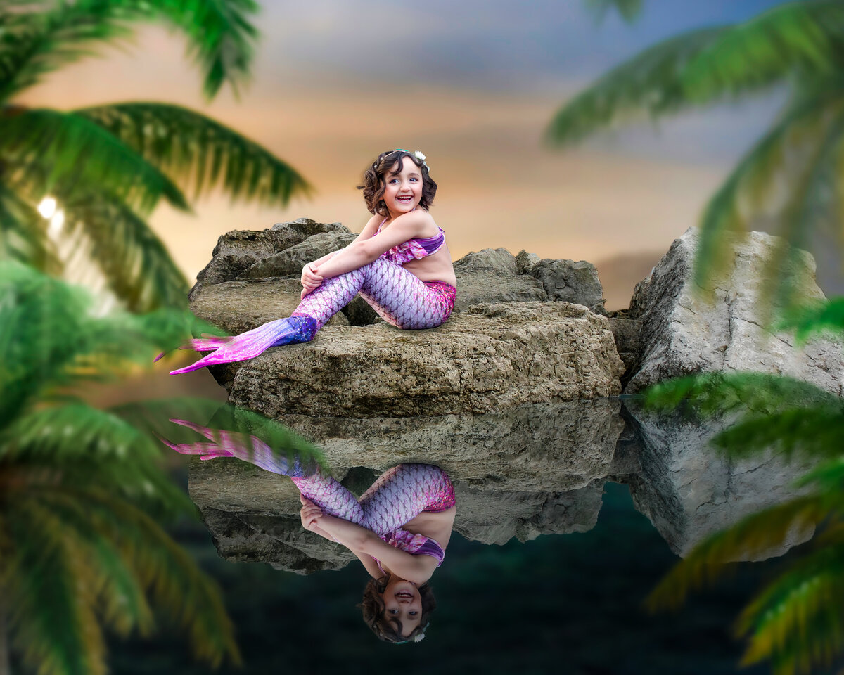 Immerse in Enchanting Mermaid Tales: Book Your Wallingford, CT Photo Session with Ashlie Steinau Photography for a Custom Fairy Tale Album. Reserve Now!