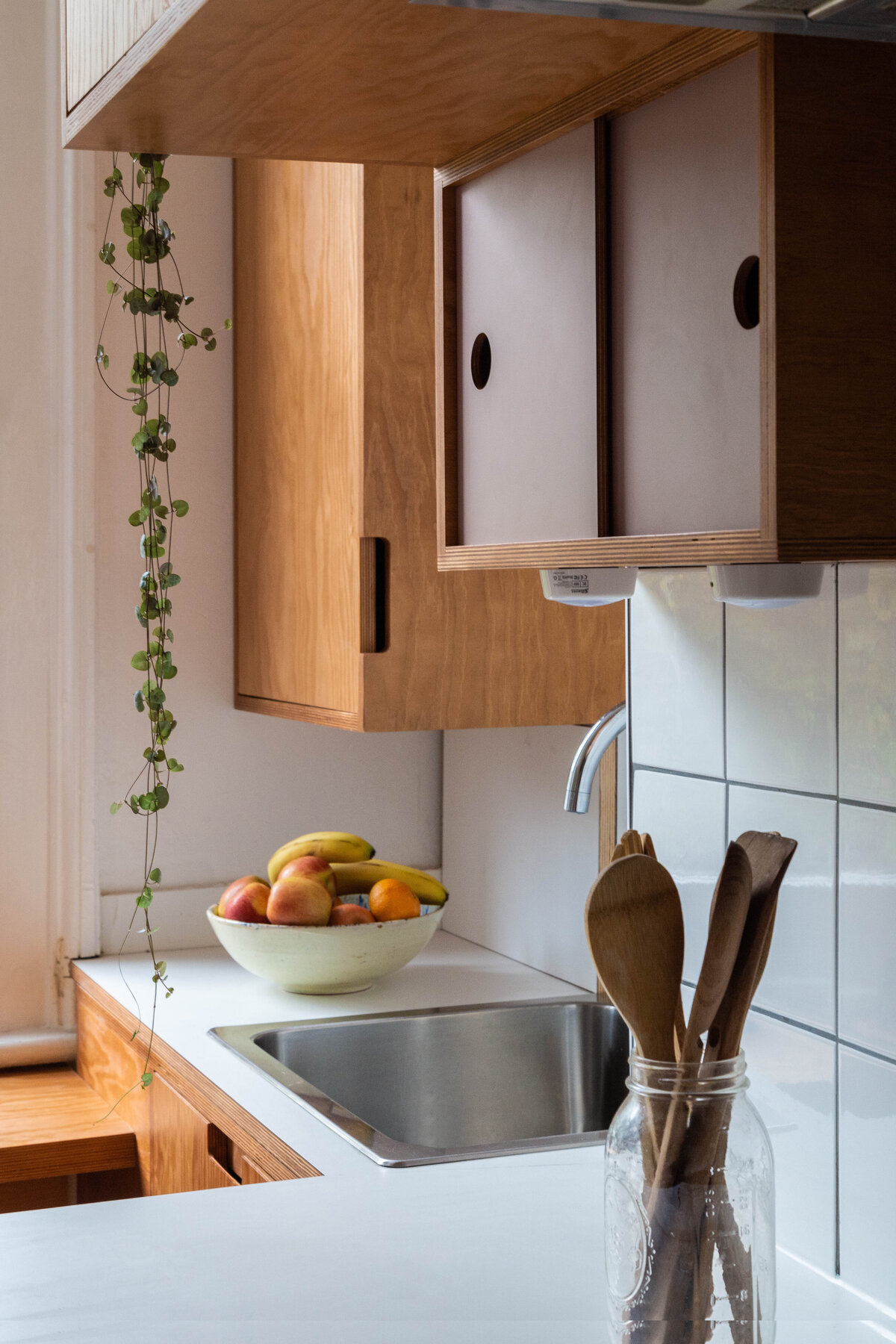 hand made plywood cupboards