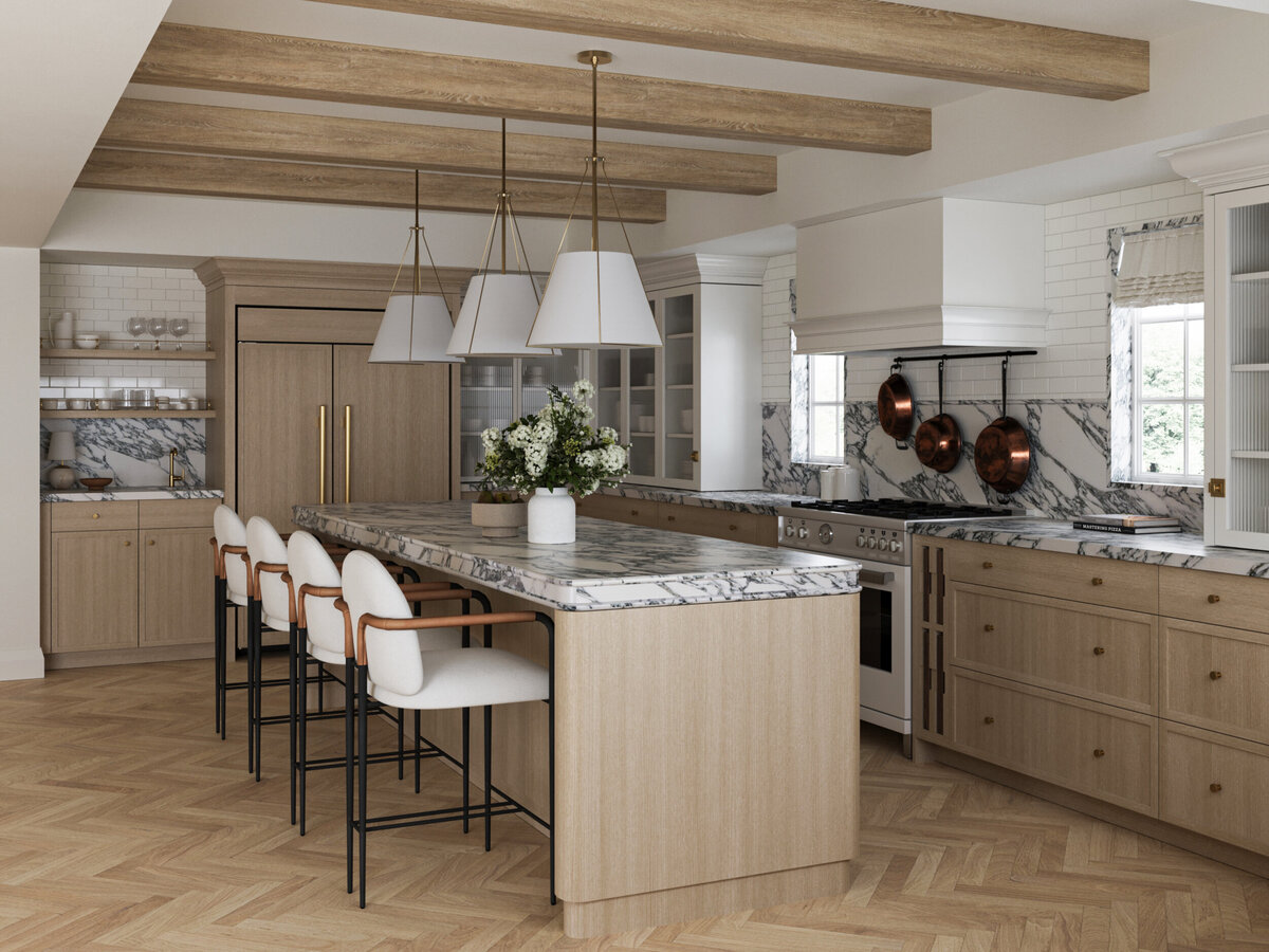 modern farmhouse  kitchen visualization