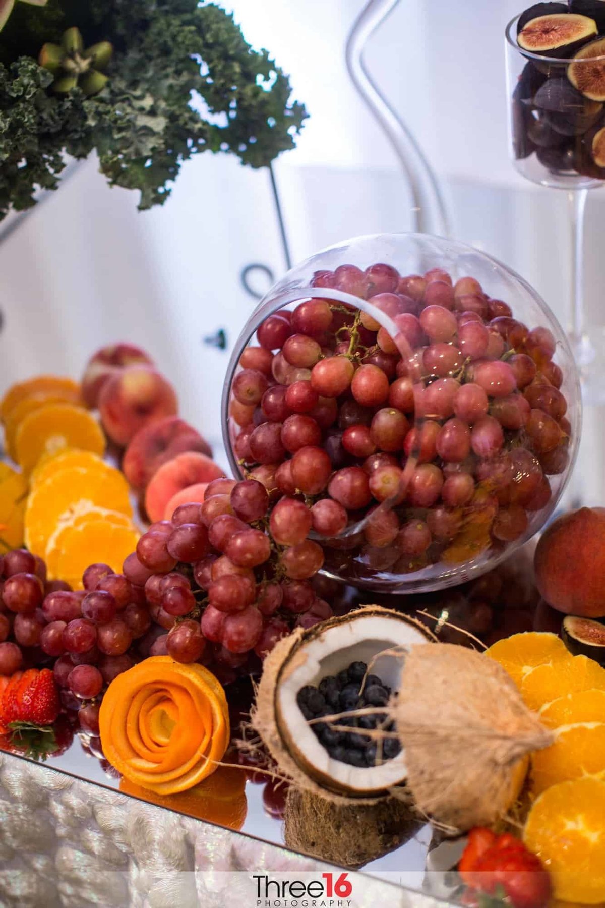 Variety of fruit at a wedding reception