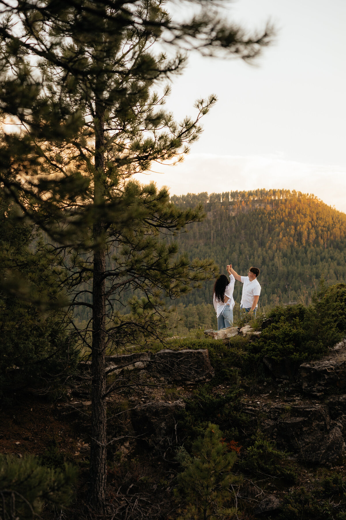 Terrel spinning Luisa at Falling Rock.
