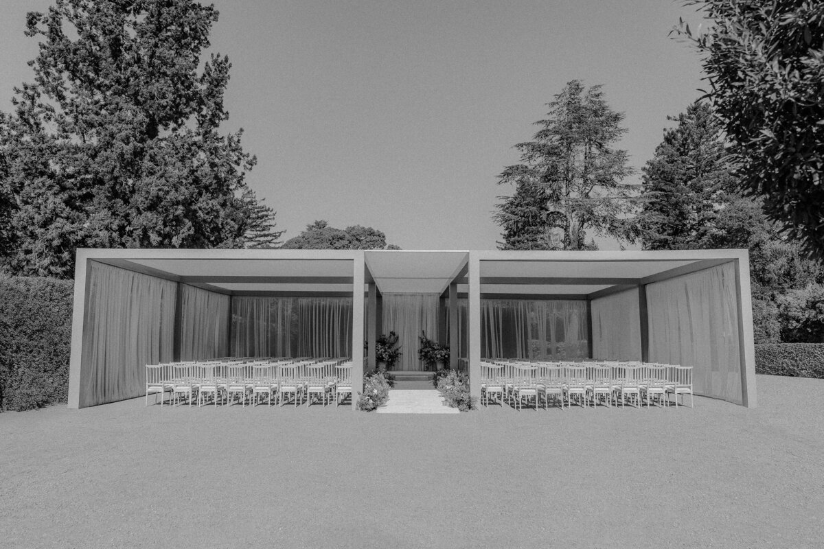 Custom built pavilion for a wedding ceremony at Hillsborough Racquet Club