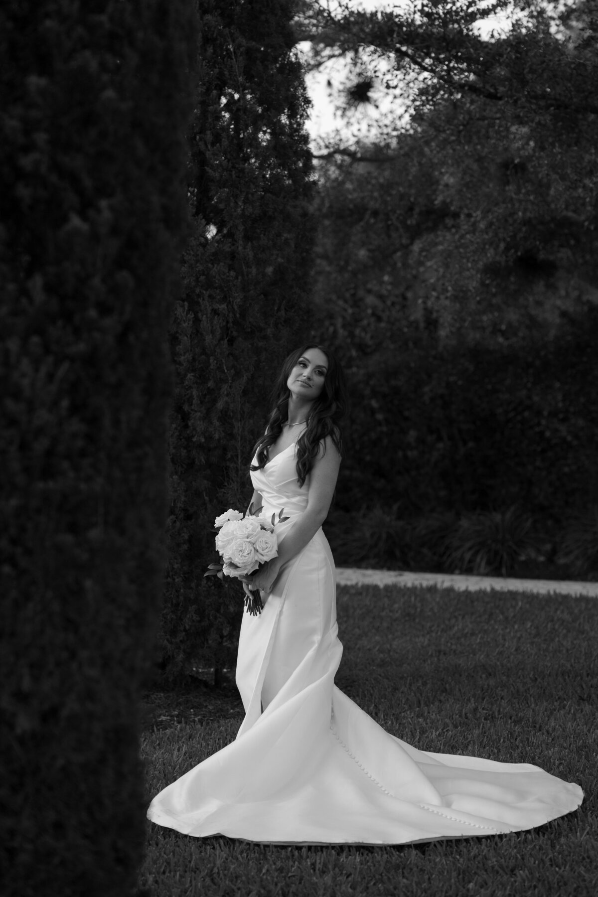 Black and White Editorial Photography at La Casa Toscana Wedding Venue Fort Myers Florida