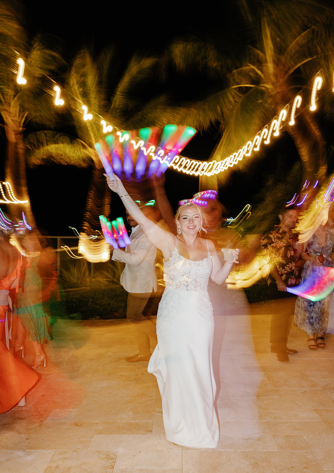 Vibrant wedding party vibes at Kelly and Rafael’s Islamorada wedding.