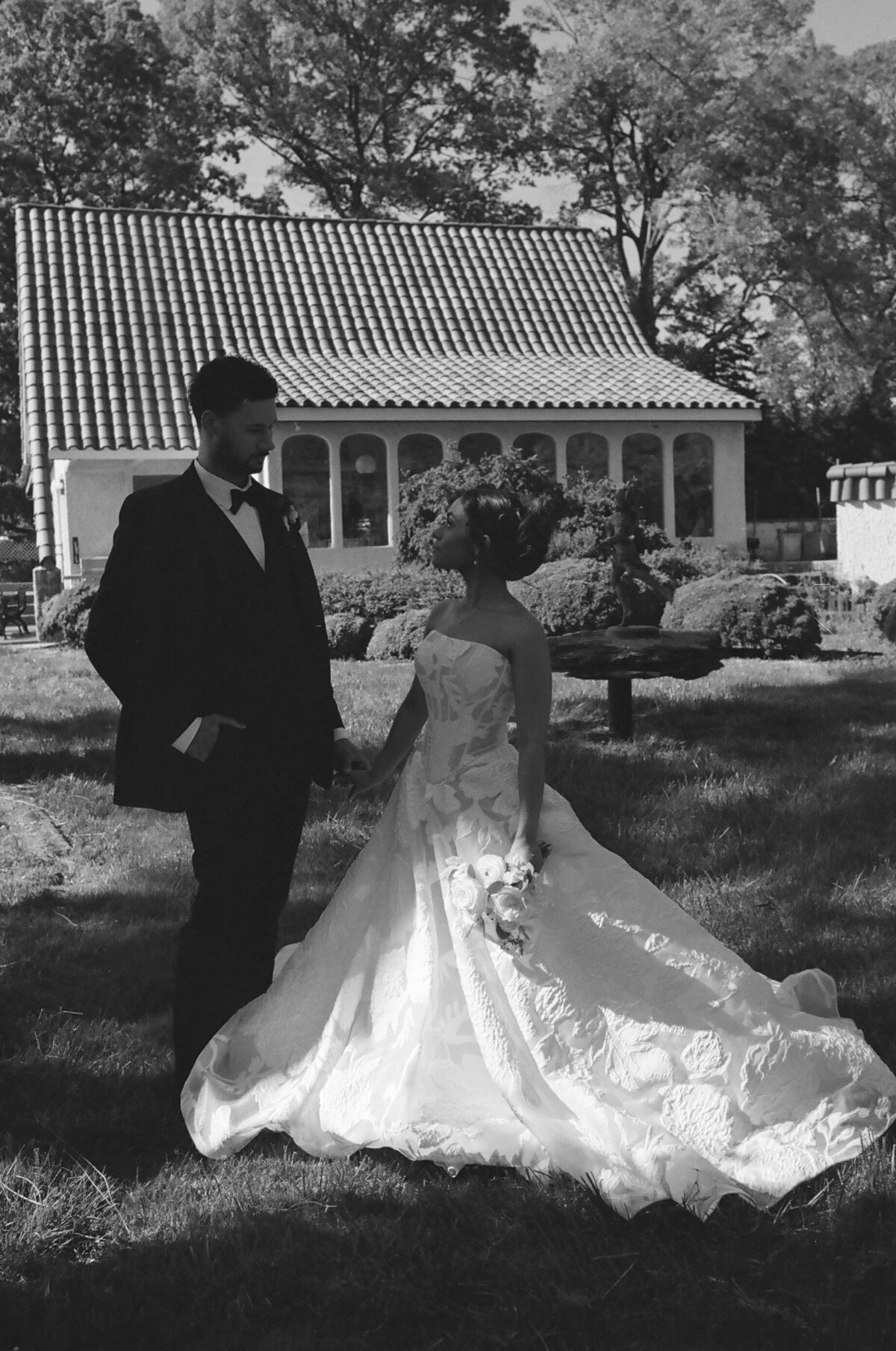 35mm film scan of bride and groom