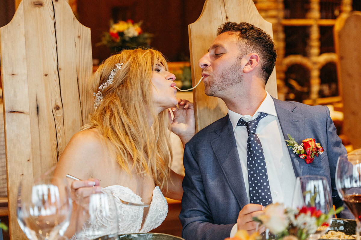 Intimate dinner at Rifugio Col Pradat with live band