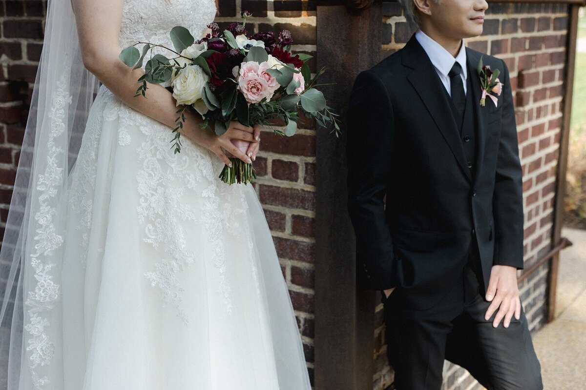 Bride holding her bouquet