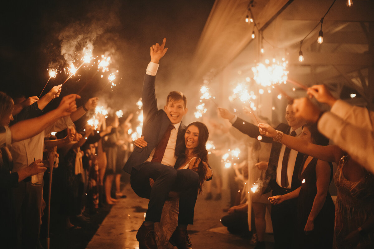 Fun Sparkler Wedding photo in Green Bay