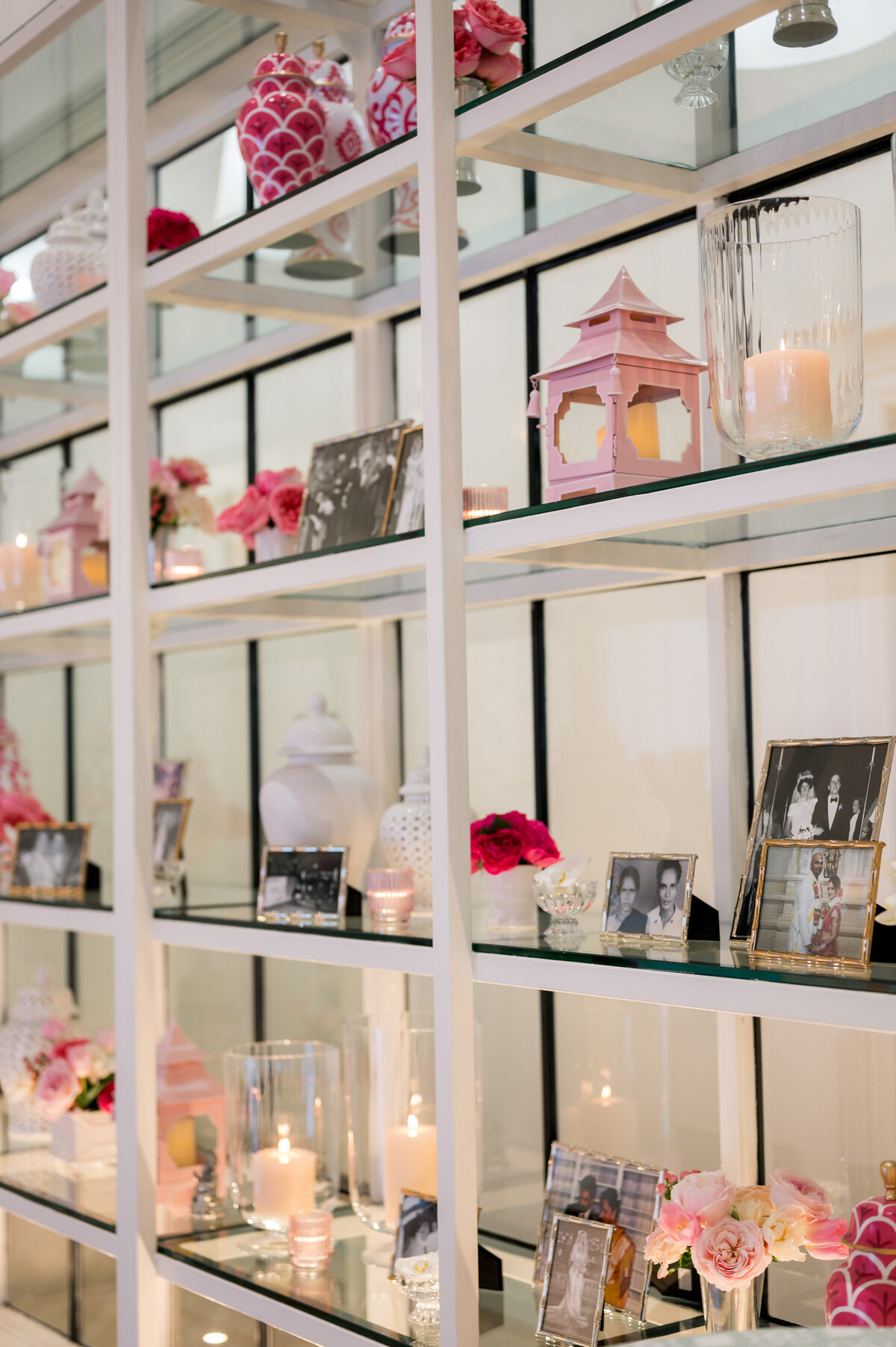 Chicago Illuminating Company Wedding with Pink Block Print Linens_30